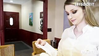 Two kinky sluts getting fucked by their boss in an office