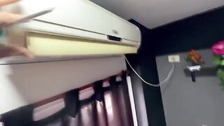She had no money to pay for the AC repairman