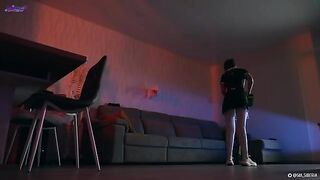A girl became a sexy robot and had sex with a guy