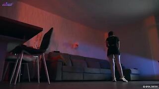 A girl became a sexy robot and had sex with a guy