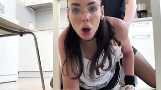Check and Wet Sex with a Steamy Cleaning Lady Scenario