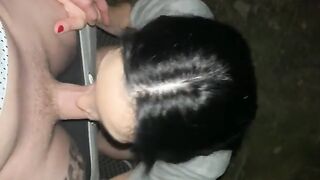 Babe has sex with stranger in the park, right on camera