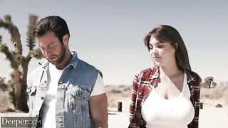 Seth fucked sexy brunette Gabbie on the car hood
