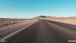 Hot brunette Freya Parker gets fucked after skating and drinking tea
