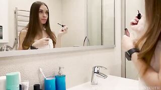 My mistress gave me a sloppy blowjob and I came in her mouth!