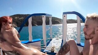 Redhead fucks on the boat and gets oily - HaveAGoodTrip 4K