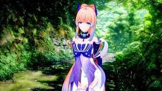 Kokomi from Genshin Impact gets her pussy full of cock in a 3D hentai
