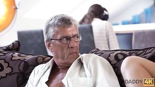 Older man fucked his son’s young girlfriend Erica Black in a taboo encounter