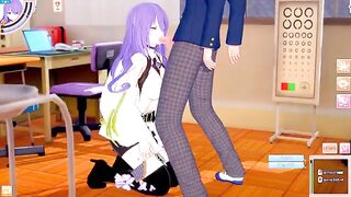 Hentai game Koikatsu! features big tits Moona Hoshinova in 3DCG anime action