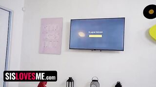 The guy comforted his sister after a breakup and fucked her hard
