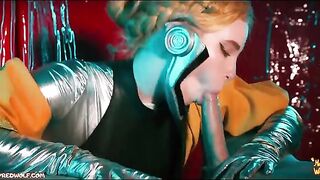 Atomic Heart! Threesome with ballerinas! Femdom, a mesmerizing and intense scene