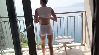 Petite teen showering with cute babe Gina Gerson