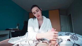 Young guy masturbates in front of his stepmom, who gets surprised