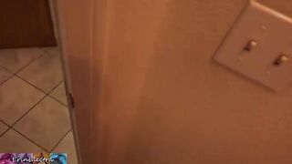 The stepson masturbates as his stepmom prepares for bed, then she lets him in