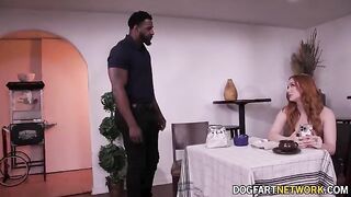 Jax Slayer's massive BBC pummels the hell out of redhead babe Madison Morgan