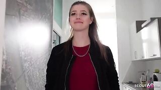 Small breasted teen Olivia Sparkle fucked hard by German scout
