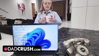 Cock craving stepdaughter Eva Nyx gets her pussy filled by daddy
