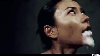 Asian busty babes get creampied by horny aliens in intense hentai scene