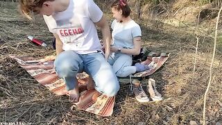 A girl is a slut and she likes to camp outside