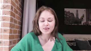 The student gently spreads her legs to learn Kamasutra at 18 years old