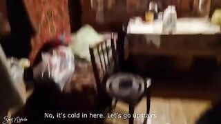 A pick-up guy fucked a slut in an abandoned house in the village