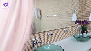I spy my stepson in the shower and fuck him, getting cum in my ass