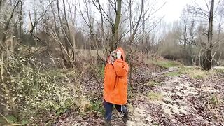 Outdoor sex by the river with a huge dick