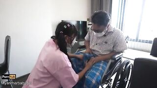 Older guy fucks petite Myanmar babe with extreme passion