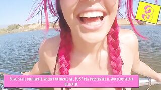 A foreign girl exposed herself at night, an Italian wife by day, documentary-style porn