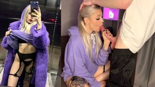 A cute petite girl got fucked in the elevator