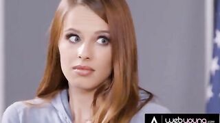 Redhead girl plays detective, finds Jillian Janson needing a desk rubdown