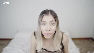 A hot girl has a friend send her a photo of someone’s cock