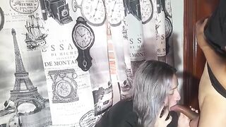 The very bad faithless girl speaks with her boyfriend on the phone