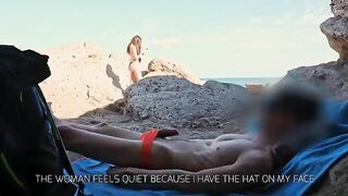 I flashed my cock to a girl on the beach... she came and jerked me off
