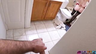 The stepson gets his stepmom all soaped up in the shower, it’s a dream come true