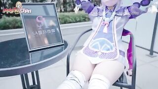 Thick Thighs Massage Scandal with Qiqi from Genshin Impact in 4K, damn hot!