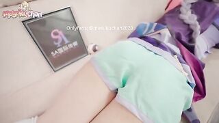 Thick Thighs Massage Scandal with Qiqi from Genshin Impact in 4K, damn hot!
