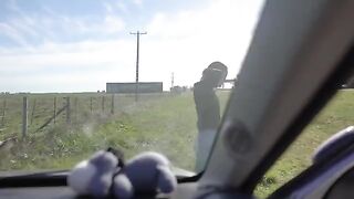 Teenage slut gets fucked hard on a road trip adventure