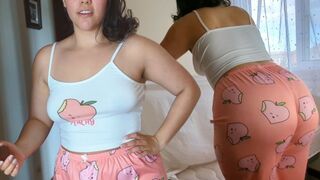 A stepmom with a big ass gets massaged by her stepson to relieve back pain