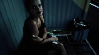 The puzzled baby waited for the train and got a cock and creampie