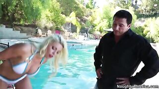 My wife's hot friend Britney Amber is a pro at deepthroat, man!