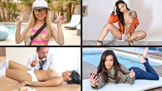 Little Asian teens compilation with Ember, Honey, Lulu & Vina