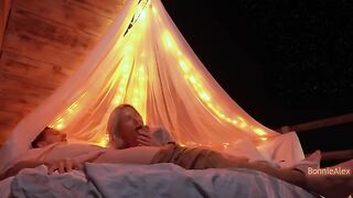 Romantic sex with a beautiful girl and her boyfriend