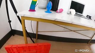 The luckiest guy in the world fucked petite camgirl Keira Heart in POV