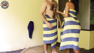 Passionate couple makes love in the bathtub with intense chemistry