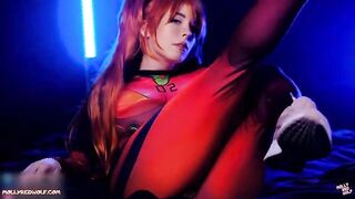 Asuka Langley from Evangelion gets her pussy full of sperm in a creampie scene
