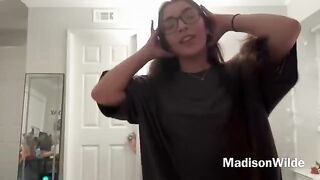 Skinny Latina teen gets her boyfriend’s cock sucked in POV