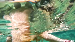 Babe JessiJek fucks with a guy on the beach in an anal adventure