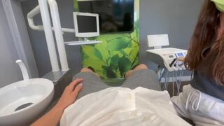 The dentist check-up turns into a passionate encounter for the stunning brunette