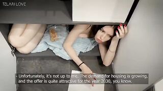 The girl tried to extend the wardrobe lease but received a creampie instead